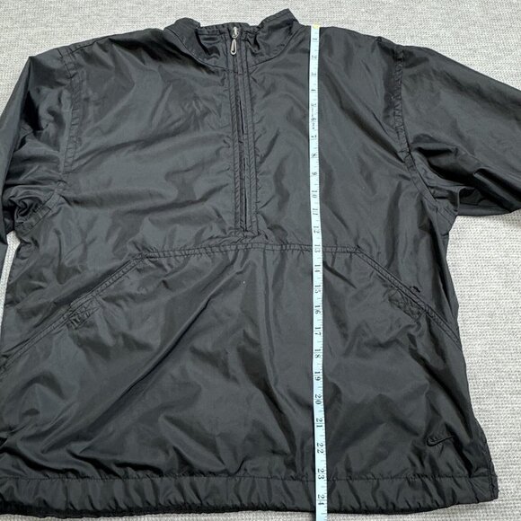 Nike Womens Black Half Zip Windbreaker Jacket High Neck Lined Long Sleeve Medium - Picture 12 of 16